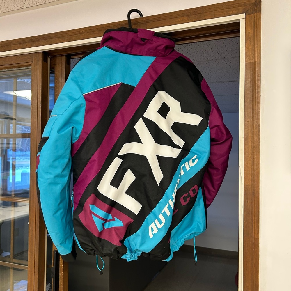 FXR CX Jacket - purple / cyan size 14